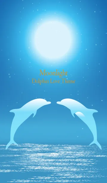 [LINE着せ替え] Moonlight Dolphin Love Theme 6.の画像1