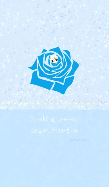 [LINE着せ替え] Sparkling Jewelry Elegant Rose Blueの画像1