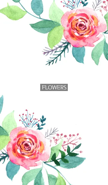 [LINE着せ替え] water color flowers_651の画像1