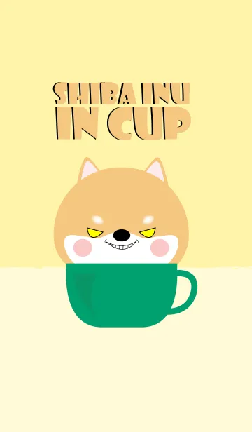 [LINE着せ替え] Shiba Inu in Cup Theme (jp)の画像1