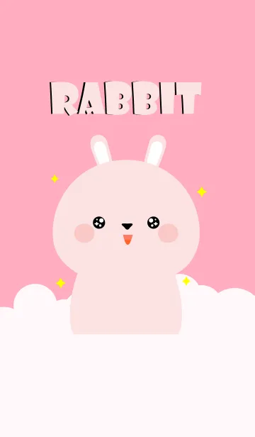 [LINE着せ替え] Petty Cute Pink Rabbit Theme (jp)の画像1