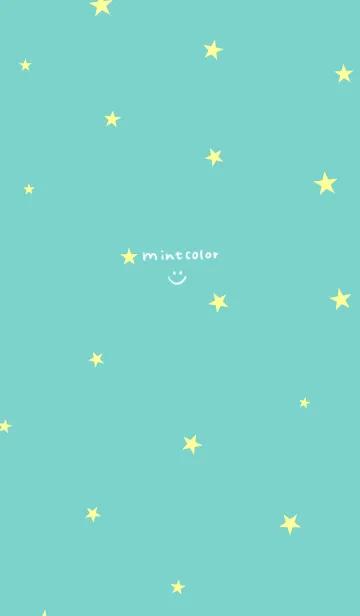 [LINE着せ替え] ミントカラーと星。の画像1