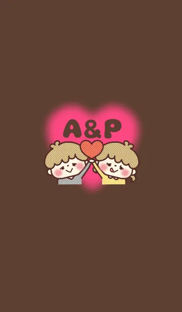 [LINE着せ替え] カップルイニシャル♡着せかえ A＆Pの画像1