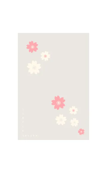 [LINE着せ替え] SIMPLE SAKURA -beige-の画像1