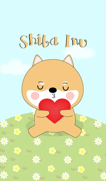 [LINE着せ替え] Love Cute Shiba Inu (jp)の画像1