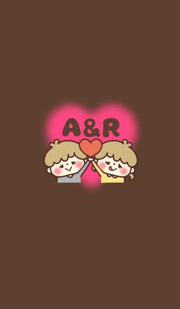 [LINE着せ替え] カップルイニシャル♡着せかえ A＆Rの画像1