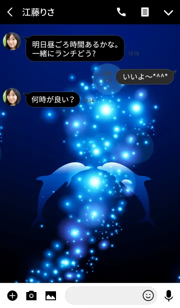 [LINE着せ替え] Blue light and dolphin 5.の画像3