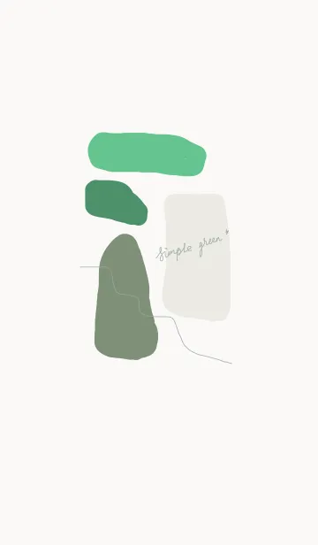 [LINE着せ替え] しんぷる─なの 緑の画像1