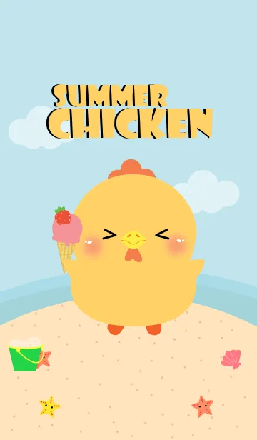 [LINE着せ替え] Summer Chicken Theme (jp)の画像1