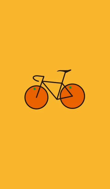 [LINE着せ替え] ロードバイク（オレンジ）の画像1