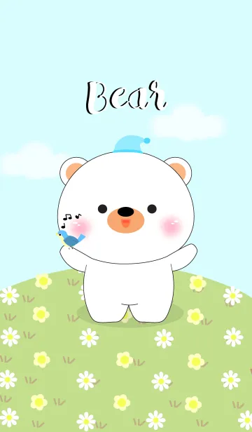 [LINE着せ替え] Love Cute White Bear (JP)の画像1