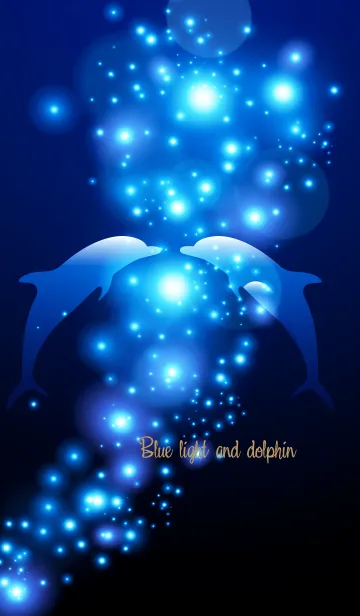 [LINE着せ替え] Blue light and dolphin 4.の画像1