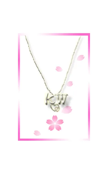 [LINE着せ替え] イニシャル K＆W （さくら）SAKURAの画像1