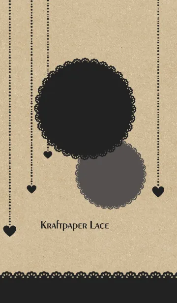 [LINE着せ替え] kraftpaper and Lace*blackの画像1