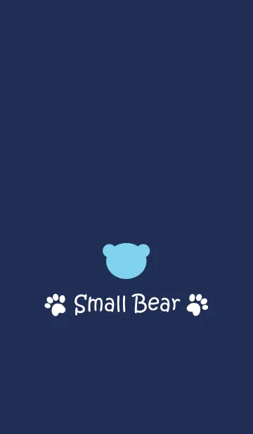 [LINE着せ替え] Small Bear *Navy+L.Blue 2*の画像1