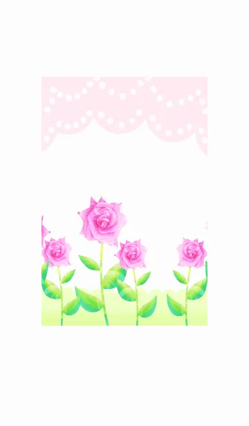 [LINE着せ替え] 軽やかなピンクのバラの画像1
