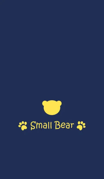 [LINE着せ替え] Small Bear *Navy+Yellow 2*の画像1