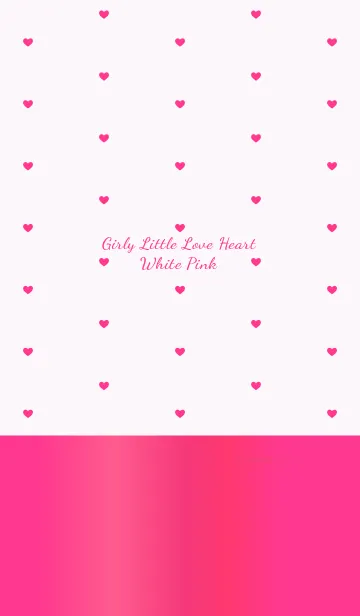 [LINE着せ替え] Girly Little Love Heart White Pinkの画像1