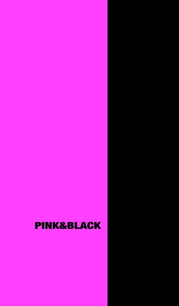 [LINE着せ替え] シンプル ピンクと黒 ロゴ無し No.7の画像1