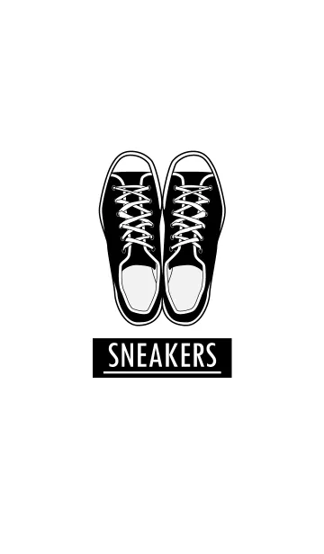 [LINE着せ替え] SNEAKERS-ブラックの画像1