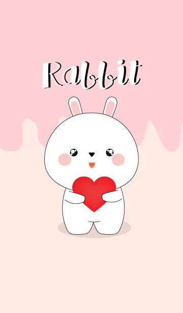 [LINE着せ替え] Love Love White Rabbit Theme (jp)の画像1