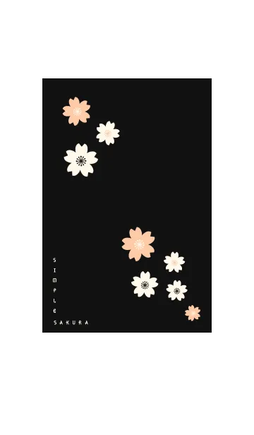 [LINE着せ替え] SIMPLE SAKURA -black-の画像1