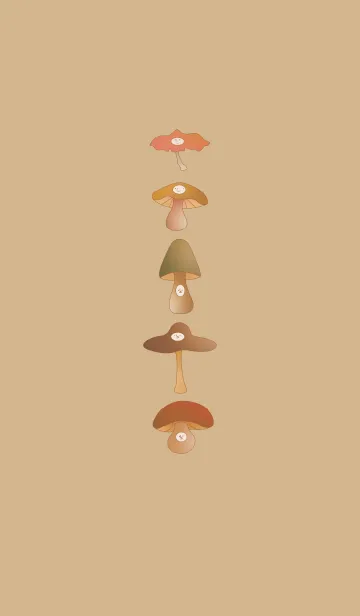 [LINE着せ替え] Lineup of mushroomsの画像1