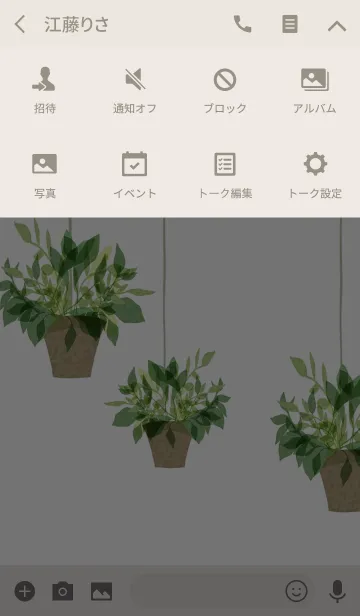 [LINE着せ替え] 観葉植物のハンギングプランターの画像4