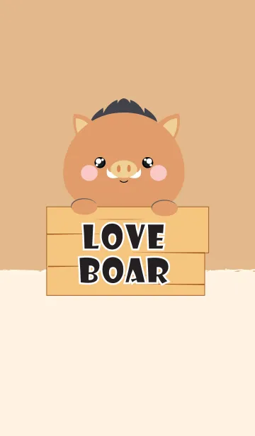 [LINE着せ替え] Simple Love Boar Theme V.2 (jp)の画像1