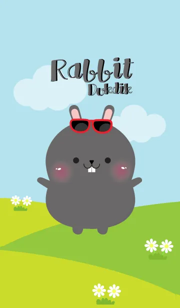 [LINE着せ替え] Poklok Black Rabbit Dukdik Theme (JP)の画像1