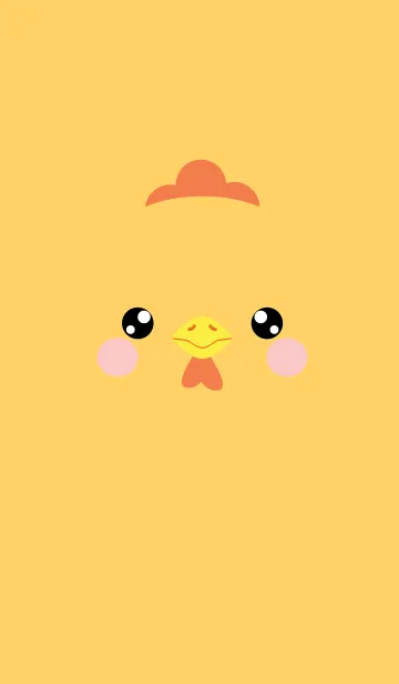 [LINE着せ替え] Simple Face Chicken Theme (jp)の画像1