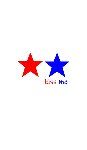 [LINE着せ替え] kiss me red＆blue starsの画像1