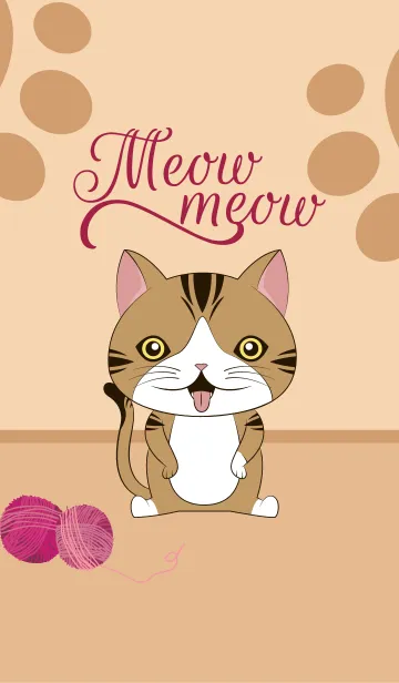 [LINE着せ替え] Meow meow Cute V.1の画像1