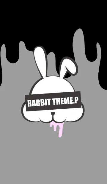 [LINE着せ替え] DARK RABBIT.GRAY＆LIGHTPINKの画像1