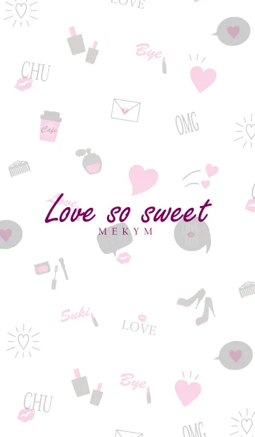 [LINE着せ替え] Love so sweet -MEKYM- Purpleの画像1
