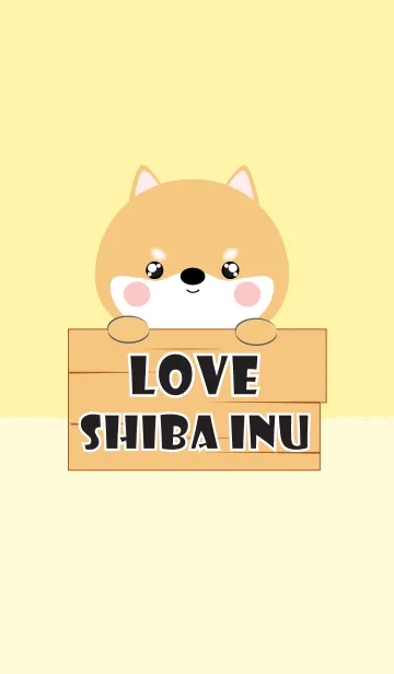 [LINE着せ替え] Simple Love Shiba Inu Theme V.2 (jp)の画像1