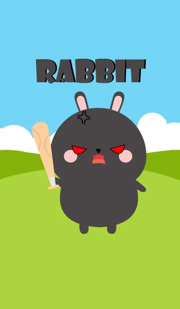 [LINE着せ替え] I Love Lovely Black Rabbit Theme (jp)の画像1