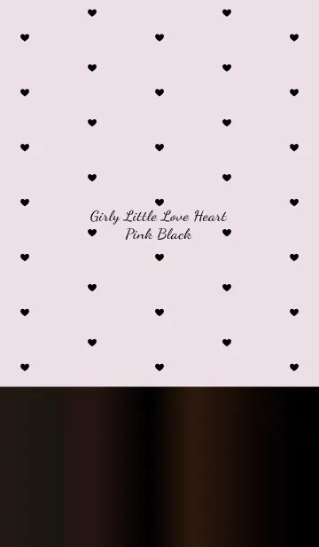 [LINE着せ替え] Girly Little Love Heart Pink Blackの画像1