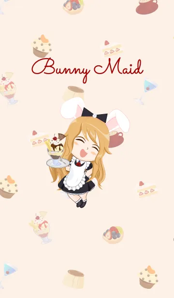 [LINE着せ替え] Bunny maid cafeの画像1