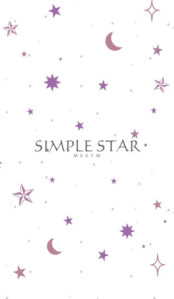 [LINE着せ替え] NATURAL STAR -OTONA- Purple＆Whiteの画像1