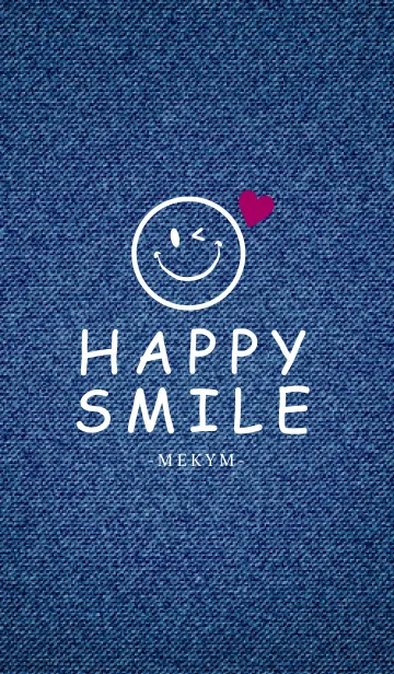 HAPPY SMILE DENIM -HEART- Dusky PinkのLINE着せ替え
