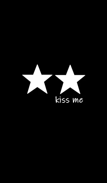 [LINE着せ替え] kiss me black＆white starsの画像1