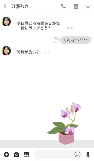 [LINE着せ替え] 美しい紫蝶蘭の画像3