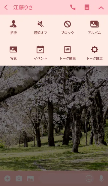 [LINE着せ替え] Row of cherry blossom treesの画像4