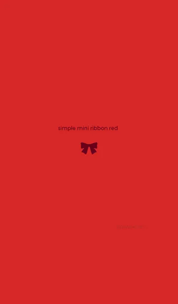 [LINE着せ替え] シンプル ミニ リボン レッドの画像1