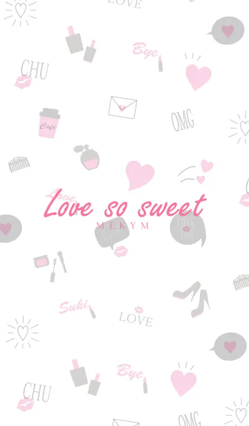 [LINE着せ替え] Love so sweet -MEKYM- Pinkの画像1