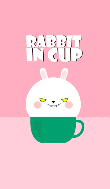 [LINE着せ替え] White Rabbit in Cup Theme (jp)の画像1