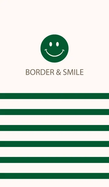 [LINE着せ替え] BORDER ＆ SMILE -DARKGREEN 2-の画像1