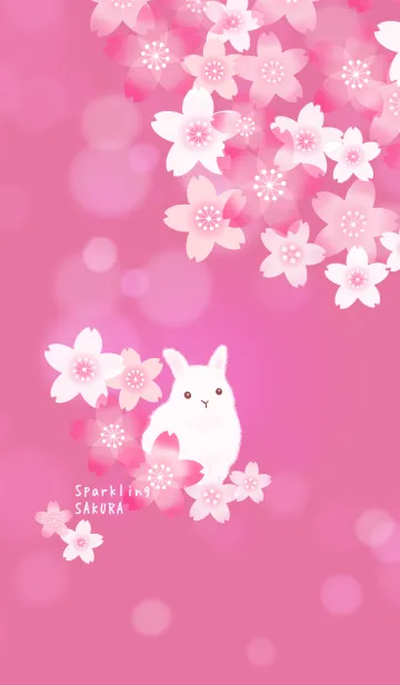 [LINE着せ替え] 煌めく桜【うさぎ】の画像1