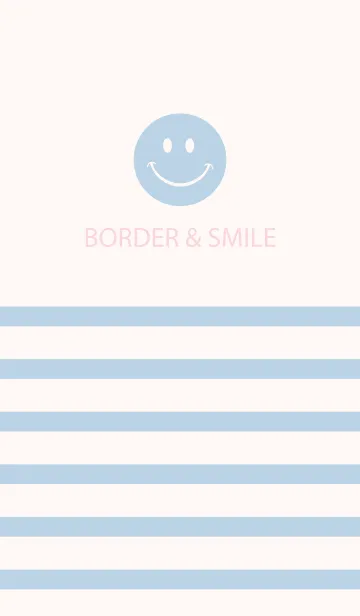 [LINE着せ替え] BORDER ＆ SMILE -PALEBLUE 2-の画像1
